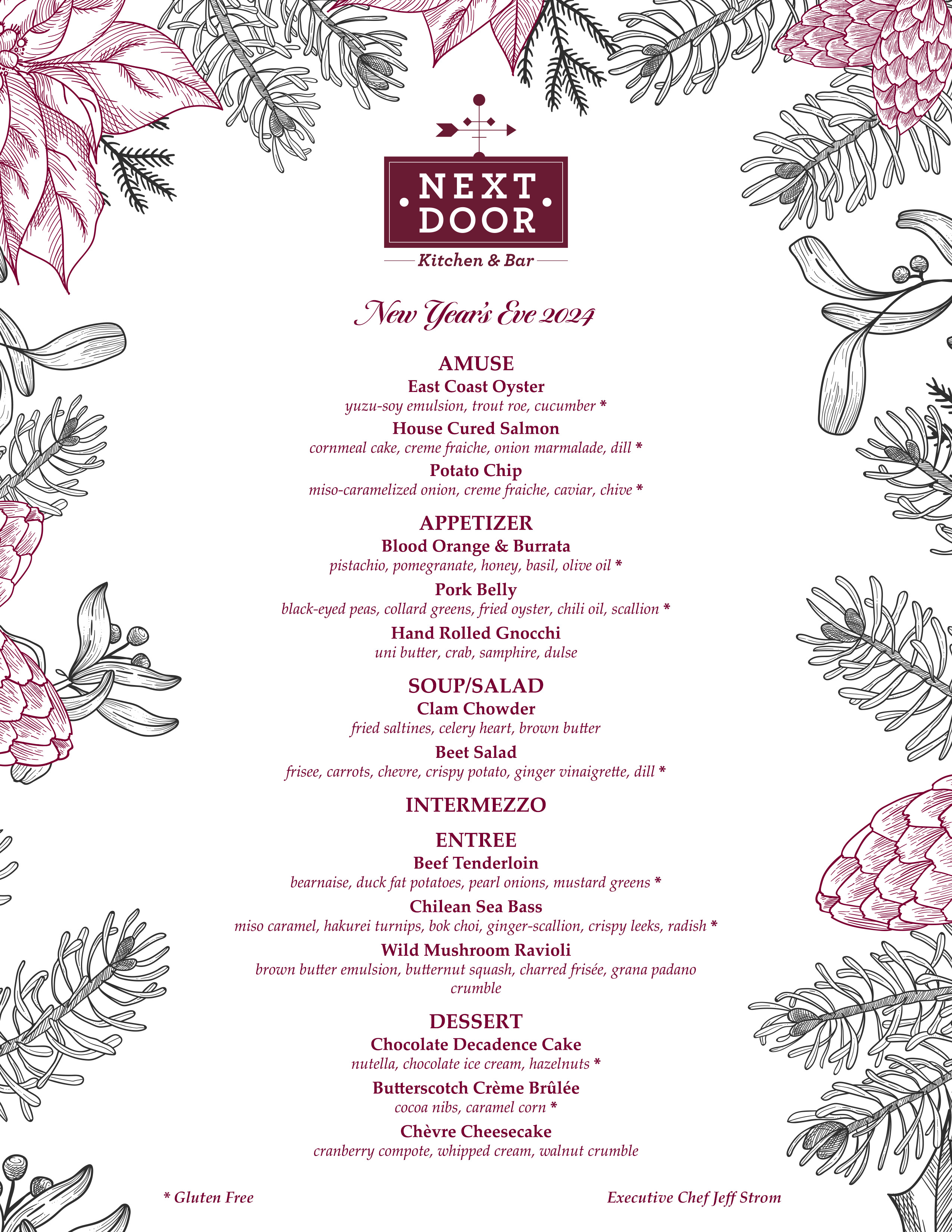 nye menu