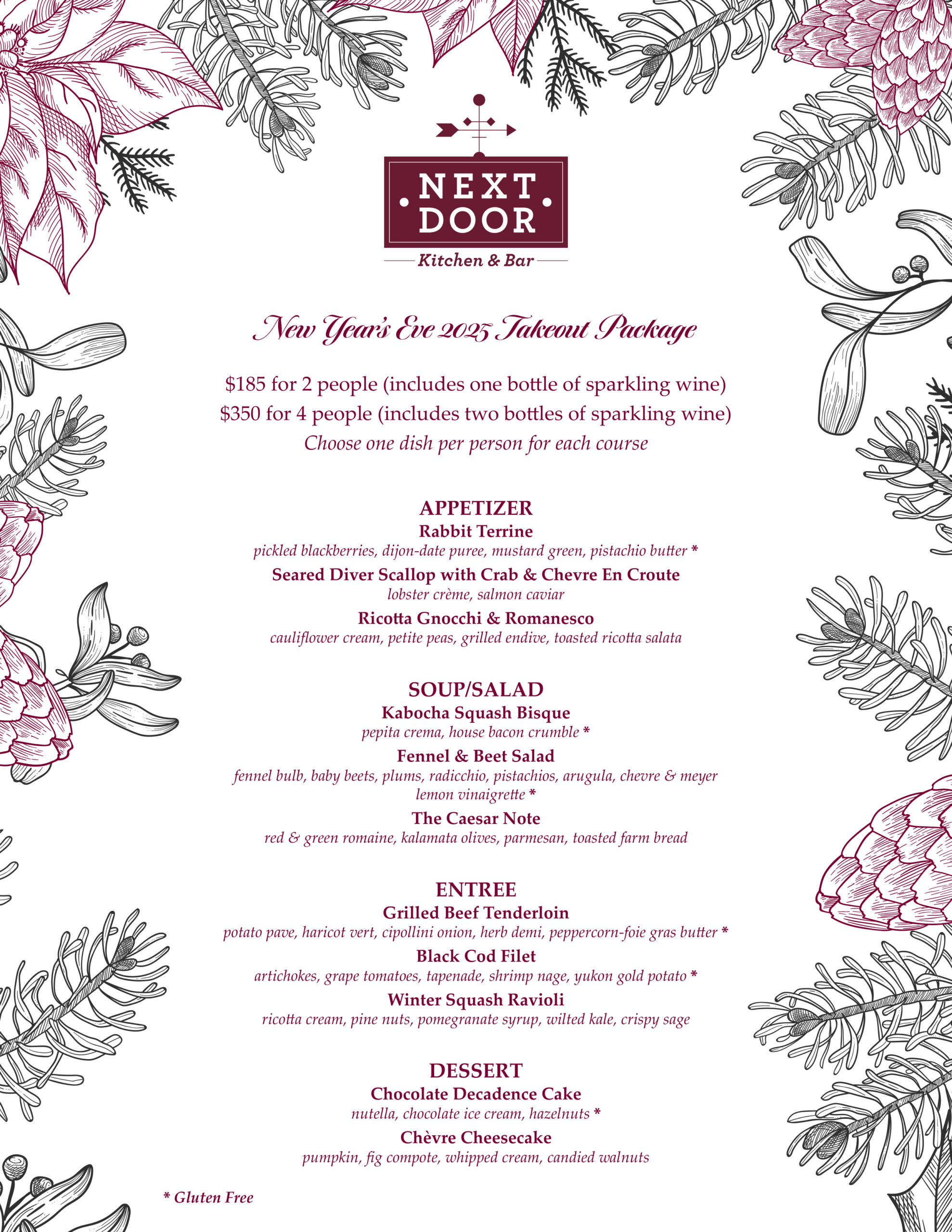 Next Door Kitchen & Bar Weekly Specials